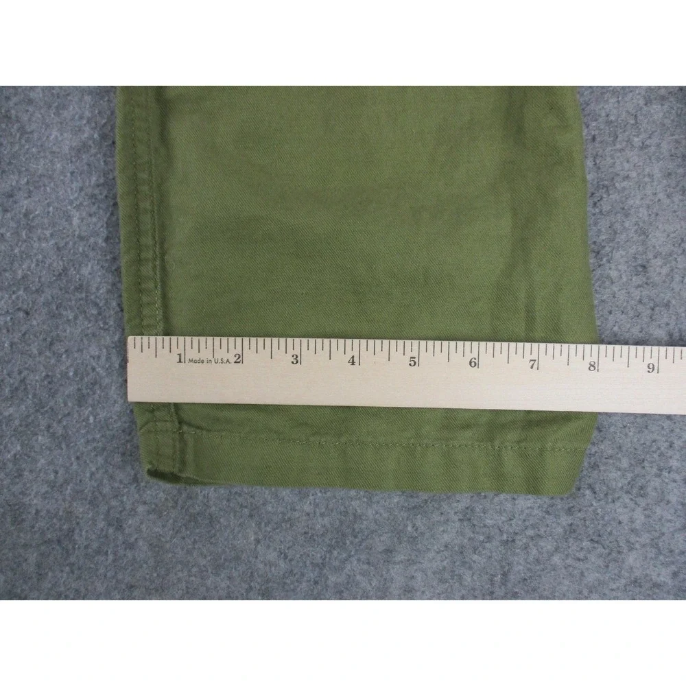 Quince Coveralls Women Large Green Linen Blend Twill Jumpsuit Zip Up Long Sleeve